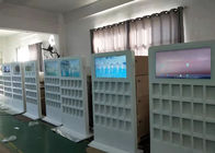 Whitel-Farbe Handels-LCD Anzeigen-digitale Beschilderung mit WiFi-Boden-Stellungs-digitaler Beschilderung annoncierend