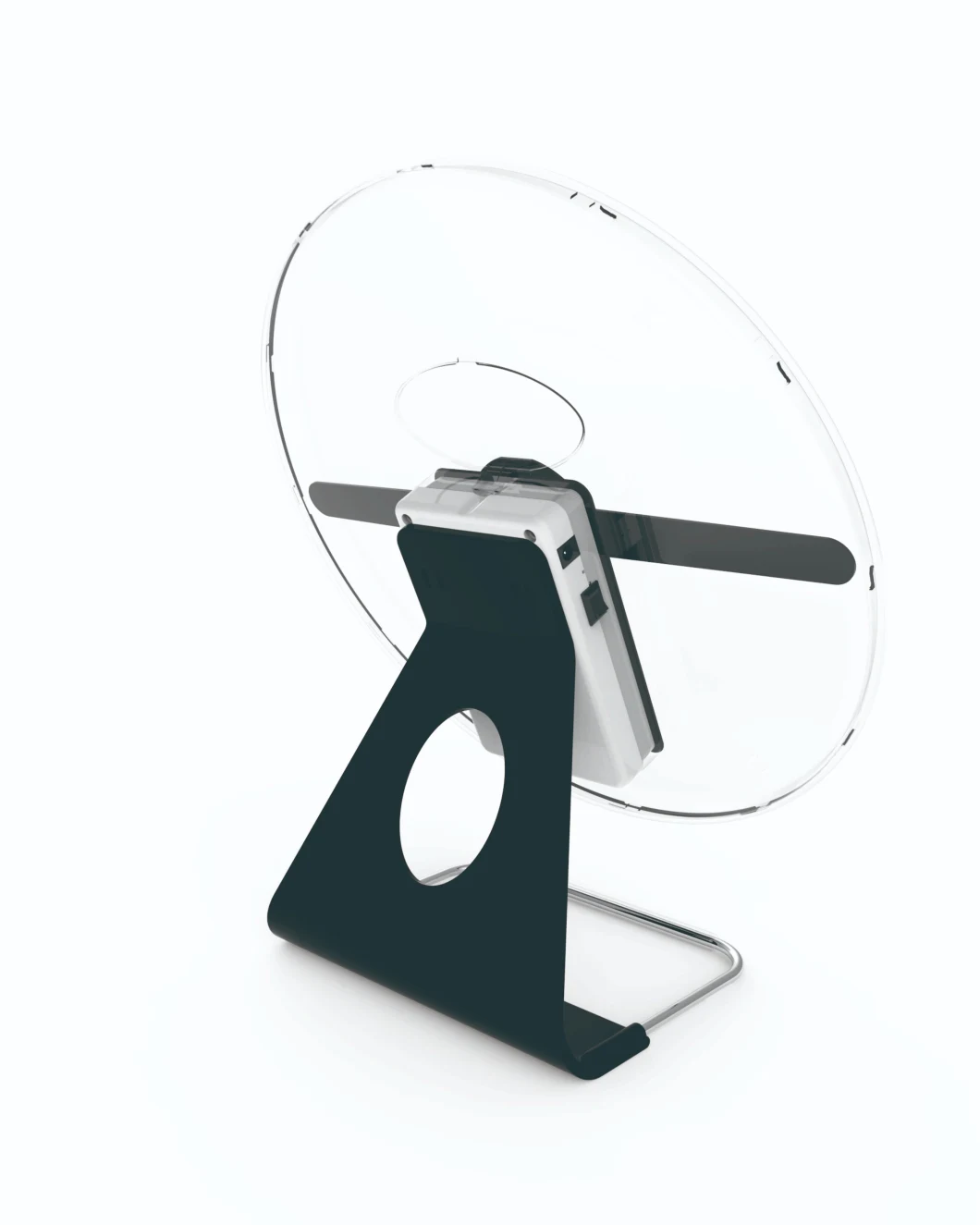 ganz eigenhändig geschrieber Anzeigen-Kiosk des Spiegel-3D für die Werbung Hologramm-Fans des LED-Licht-3D