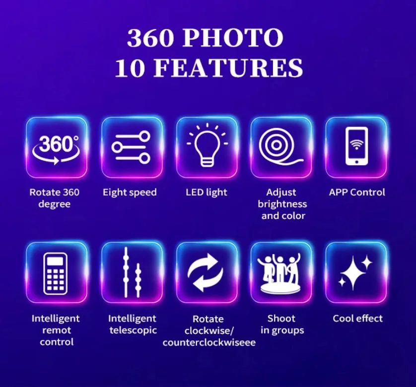 Spinner-Kamera iPad Zelltablet Topadk 360 Photobooth Selfie für Partei