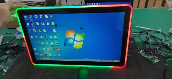 PCAP Touchscreen LCD-Monitor Größe von 10,1 Zoll bis 98 Zoll mit eingebauten bunten LED-Leuchten für Spielautomaten