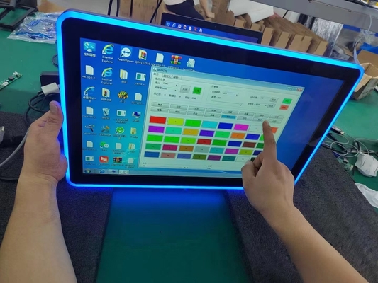 PCAP Touchscreen LCD-Monitor Größe von 10,1 Zoll bis 98 Zoll mit eingebauten bunten LED-Leuchten für Spielautomaten