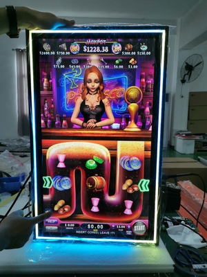 PCAP Touchscreen LCD-Monitor Größe von 10,1 Zoll bis 98 Zoll mit eingebauten bunten LED-Leuchten für Spielautomaten