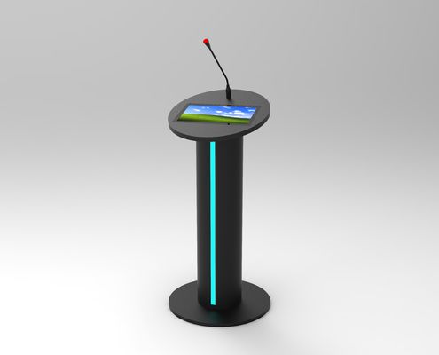 Multimedia-Digitalpodium 13,3 Zoll PCAP Touch-LCD-Platz Lautsprecherverstärker und drahtloses Mikrofon für Meetings