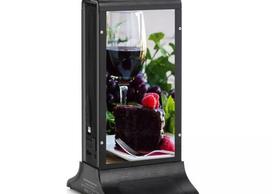 Schwarzer Metallrahmen Multi-Screen Digital Signage Portable Neues Desktop Kleines Werbe-Player mit Ladestation