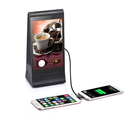 8 Zoll Tischplatte Digitale Bestellung Anruf Anzeige LCD-Bildschirm Werbe-Player mit Menü Power Bank