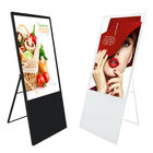Tragbares Mobile Schaukasten der 49 Zoll-Boden-Stand-Plakat LCD-Werbungs-digitalen Beschilderung