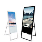 Faltbares Mobile Boden-Stand-Touch Screen Plakat der 55 Zoll-Anzeigen-digitalen Beschilderung