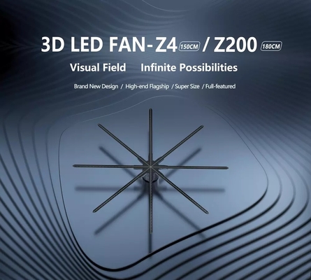 8 Arme holografischer 3D-Projektor 650mm Display-Lüfter 150cm ABS PC