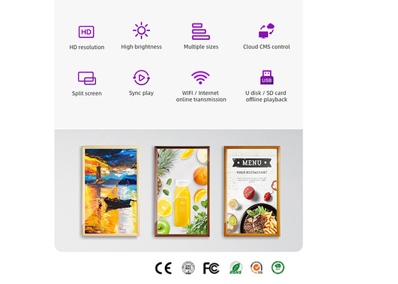 18.5/21/32/42 Zoll Fotoraum Digital Signage Werbeanzeige für NFT-Anzeige