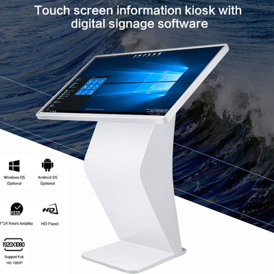 450nits Touch Screen Kiosk-Boden, der 43 Zoll LCD-Werbungs-Spieler steht