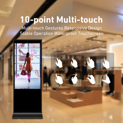 55-Zoll-LCD-Werbungskiosk 400cd/M2 USB-Schnittstellen-Digital-Signage-LCD-Anzeige