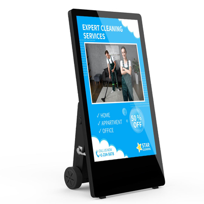 Tragbarer Batterie-Werbungs-Display-Player 32-Zoll-LCD-Digital-Signage-Kiosk