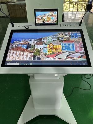 Intelligenter Doppelschirm AIO Tagungspodium 32 "Fenster interaktives PCAP plus 10 "Lcd-Display-Monitor Schreibtisch