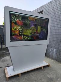 Landschaftsschirm-Kiosk des Boden-Stand-Digital-Menü-Fernseheinschließungs-Monitor-65inch 55inch 43inch im Freien