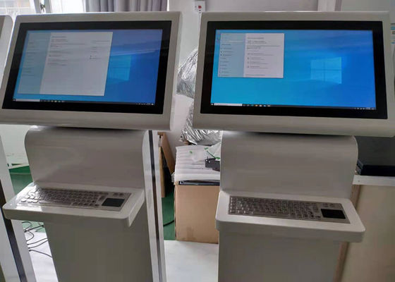 Weiße Farbeinfrarottouch Screen Kiosk 21,5 Entschließungsgestalt Zoll 1920*1080 im PC mit Metalltastatur