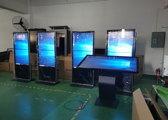 Ästhetische 75 85 Zoll-Noten-Filmwerbungs-Kiosk-Boden-Stand