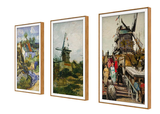 Hölzerner Art Frame Digital Signage Vertical 55In BC5000 mit Android-Rahmen LCD