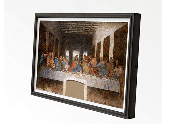 49 Zoll-Holzrahmen-an der Wand befestigte Werbungsspieler Lcd-digitale Beschilderung