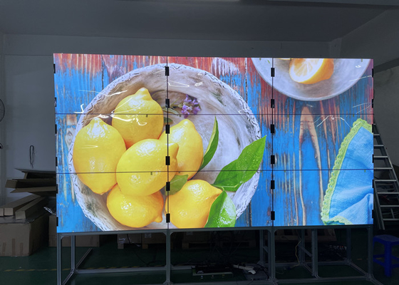 tat super schmaler Zoll 2x2 3x3 4k wechselwirkendes Fhd der Einfassung 49 der lcd-Videowand 3.5mm nahtloses